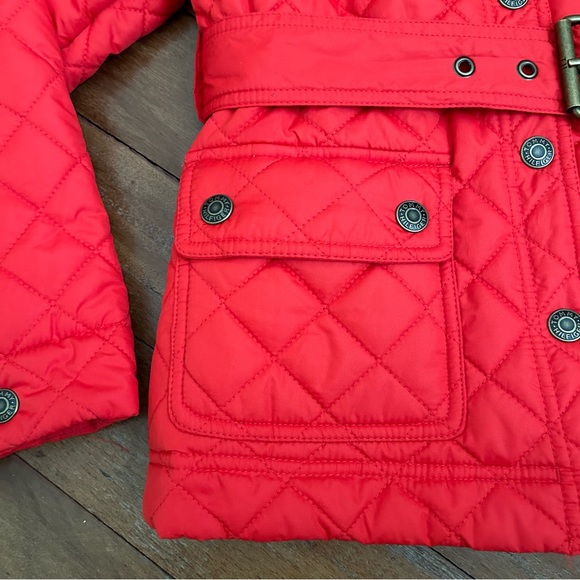 Tommy Hilfiger Quilted Barn Jacket Cherry Red - Picture 8 of 12